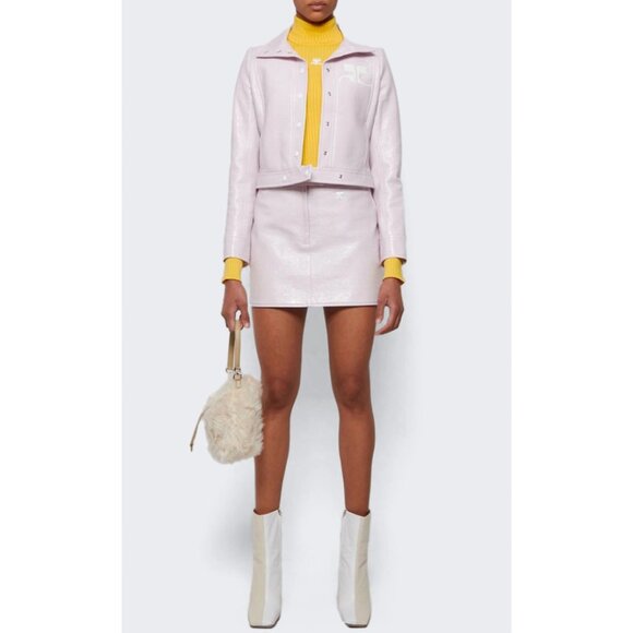 $550 Courreges Ribbed Knit Mock Neck Jumper Sweater size 3/Large - Picture 2 of 9